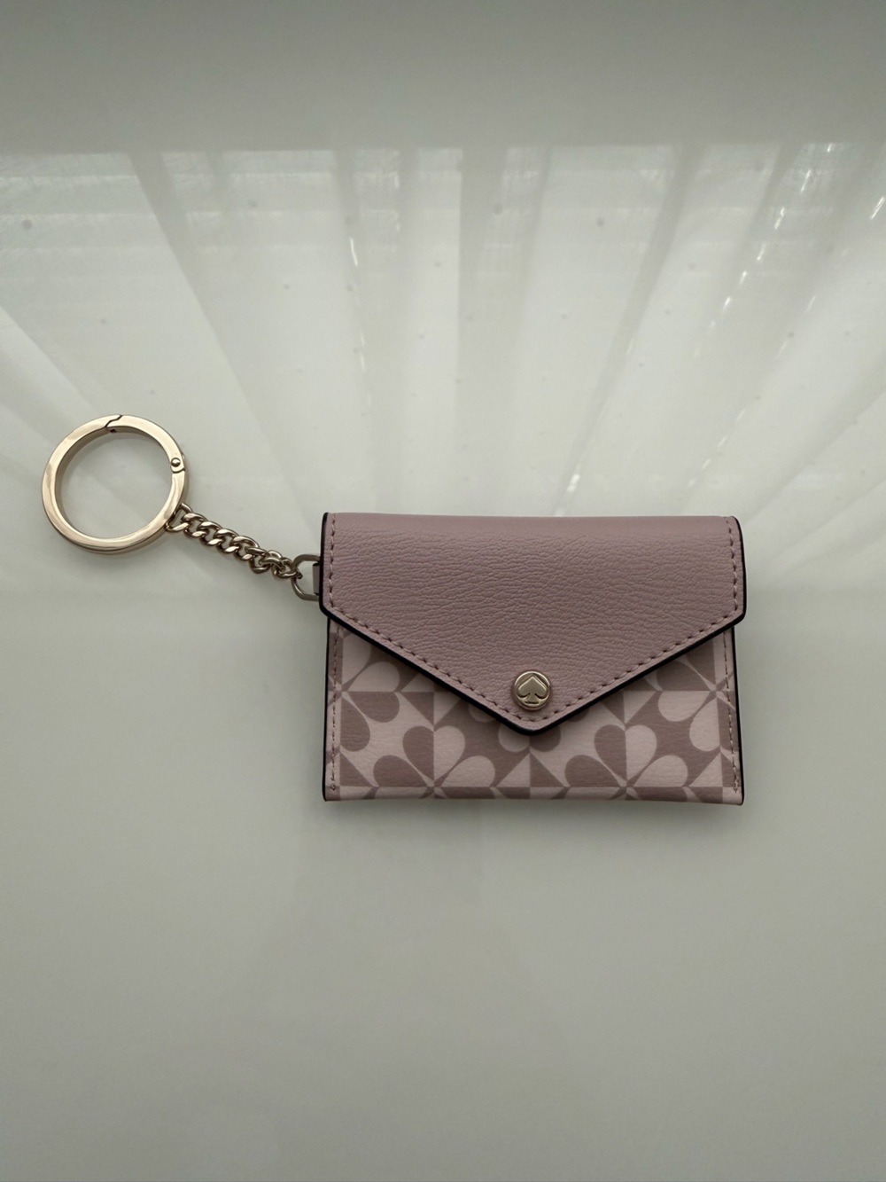 Women's Key Pouch Wallet Keychain - Light Gray
